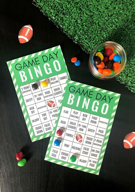 football bingo patterns|Fun Game Day Party Ideas: Free Printable Football .